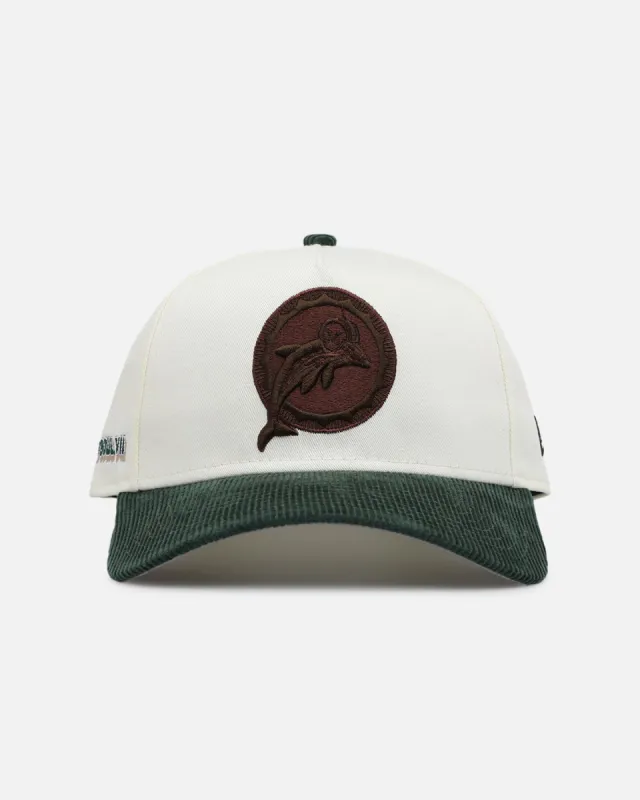 New Era Miami Dolphins 'Chrome White Green' Corduroy Visor 9FORTY A-Frame Snapback Chrome sold by Culture Kings
