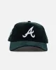 New Era Atlanta Braves 'Plush Chenille' 9FORTY A-Frame Snapback Dark Green sold by Culture Kings