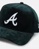 New Era Atlanta Braves 'Plush Chenille' 9FORTY A-Frame Snapback Dark Green sold by Culture Kings