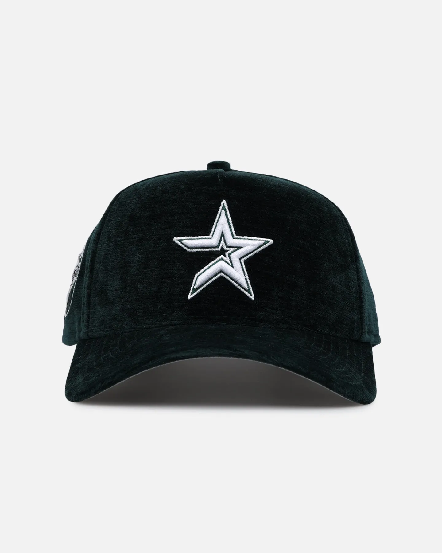 New Era Houston Astros 'Plush Chenille' 9FORTY A-Frame Snapback Dark Green sold by Culture Kings