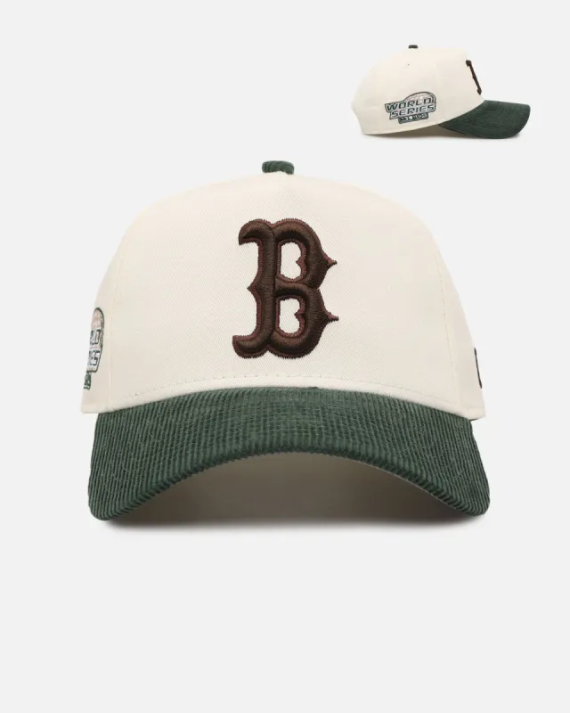 New Era Boston Red Sox 'Chrome White Green' Corduroy Visor 9FORTY A-Frame Snapback Chrome sold by Culture Kings