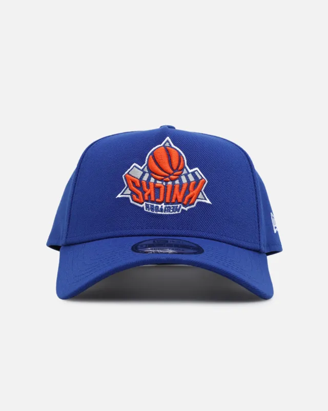 New Era New York Knicks 'Upside Down NBA' 9FORTY A-Frame Snapback Blue sold by Culture Kings