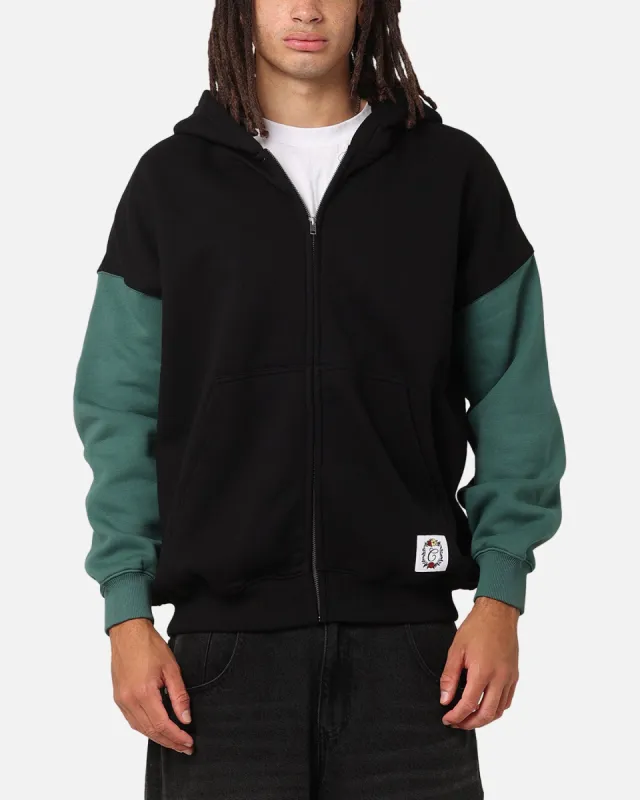 Carre Floral Full Zip Hoodie Black/Green sold by Culture Kings