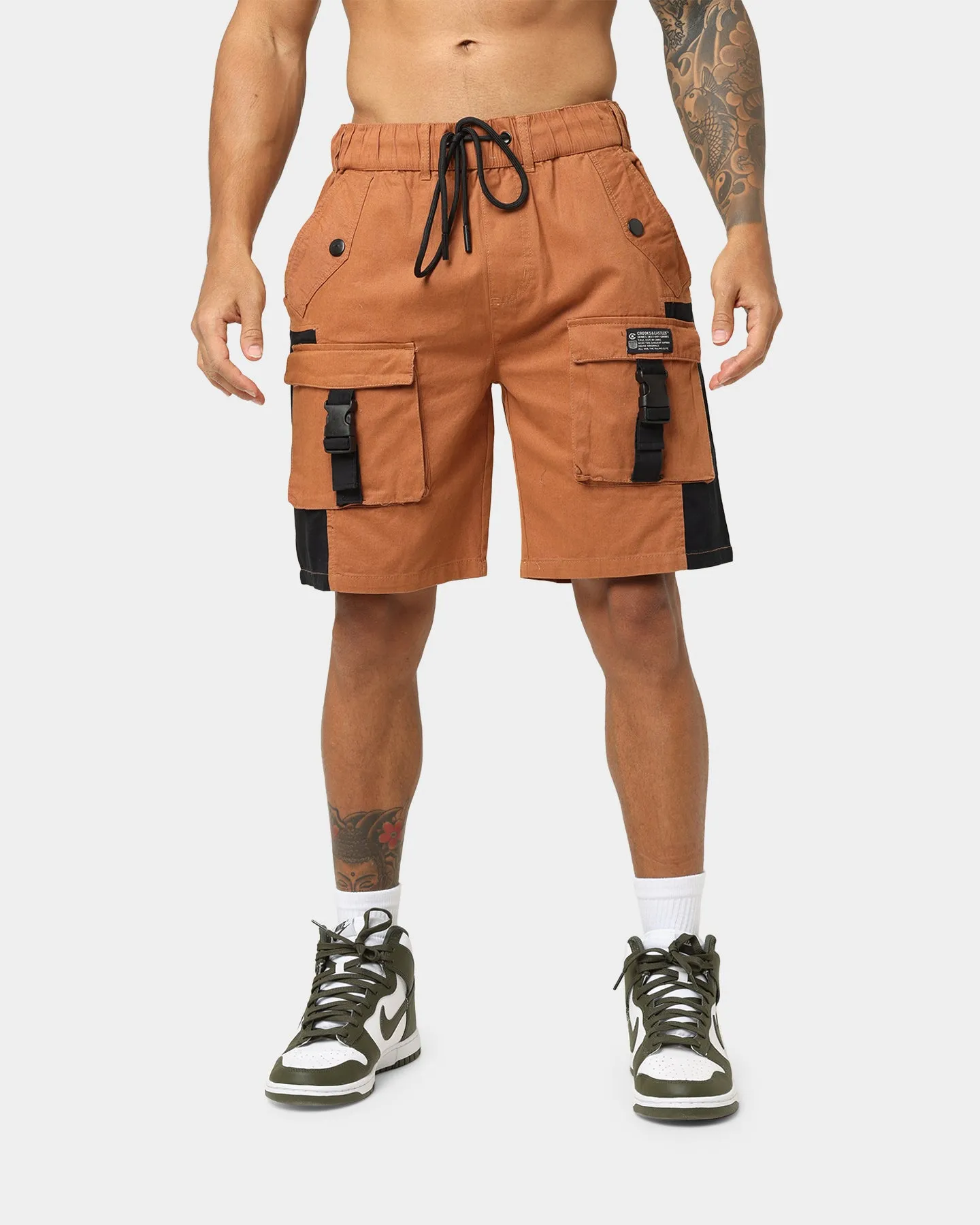 Crooks & Castles Washed Twill Shorts Tan sold by Culture Kings product image thumbnail 3