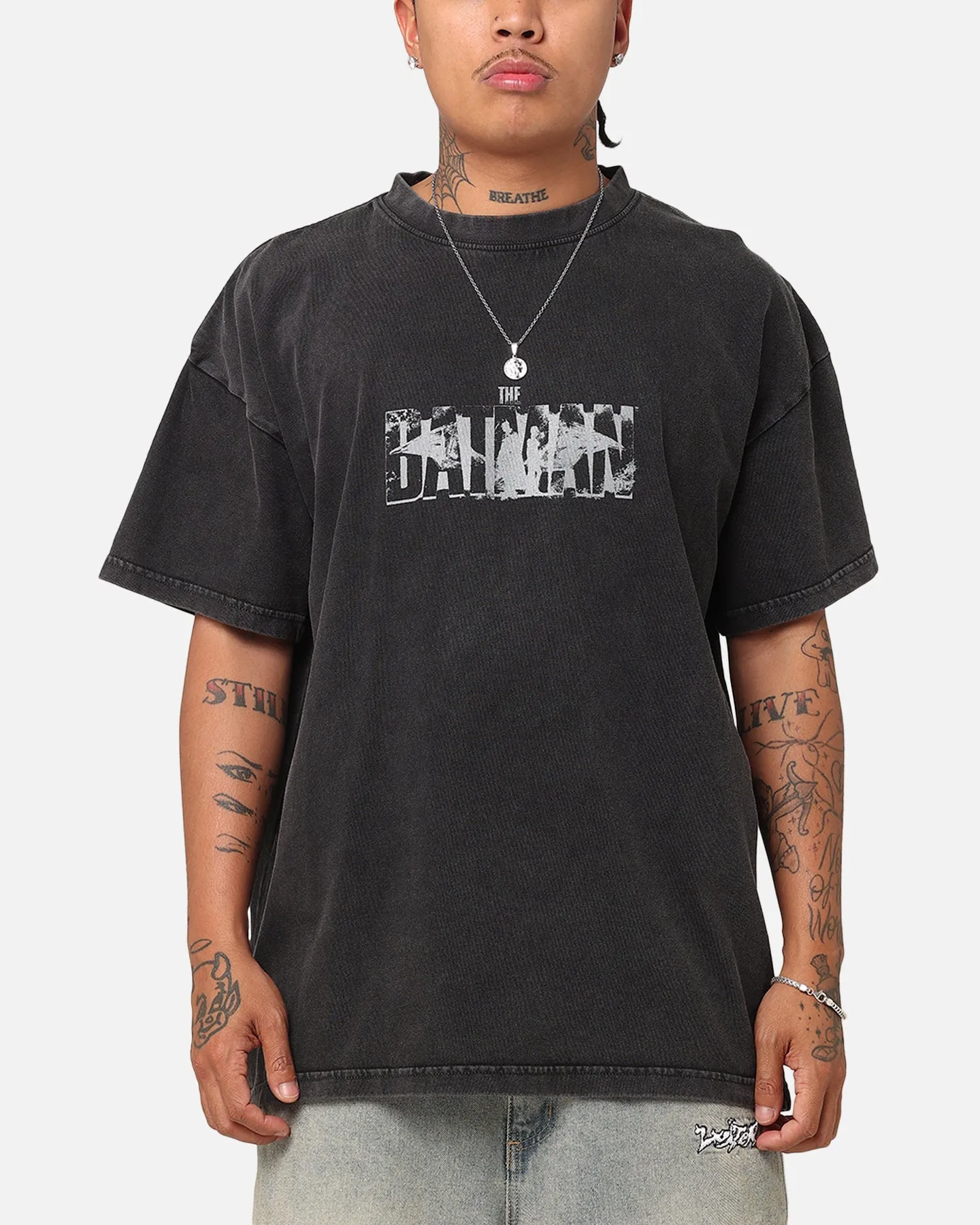 Goat Crew X DC Batman Dark Logo Vintage T-Shirt Black Acidwash sold by Culture Kings