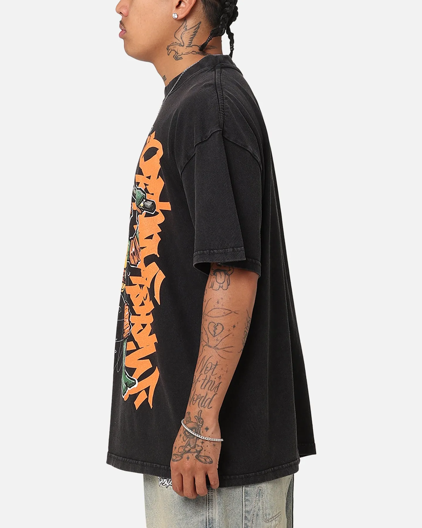 Goat Crew X Teenage Mutant Ninja Turtles Michelangelo X Sofles Vintage T-Shirt Black Acidwash sold by Culture Kings product image thumbnail 5