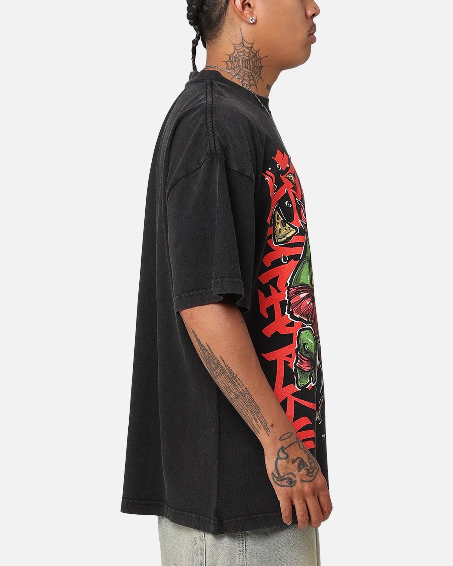Goat Crew X Teenage Mutant Ninja Turtles Raphael X Sofles Vintage T-Shirt Black Acidwash sold by Culture Kings product image thumbnail 4