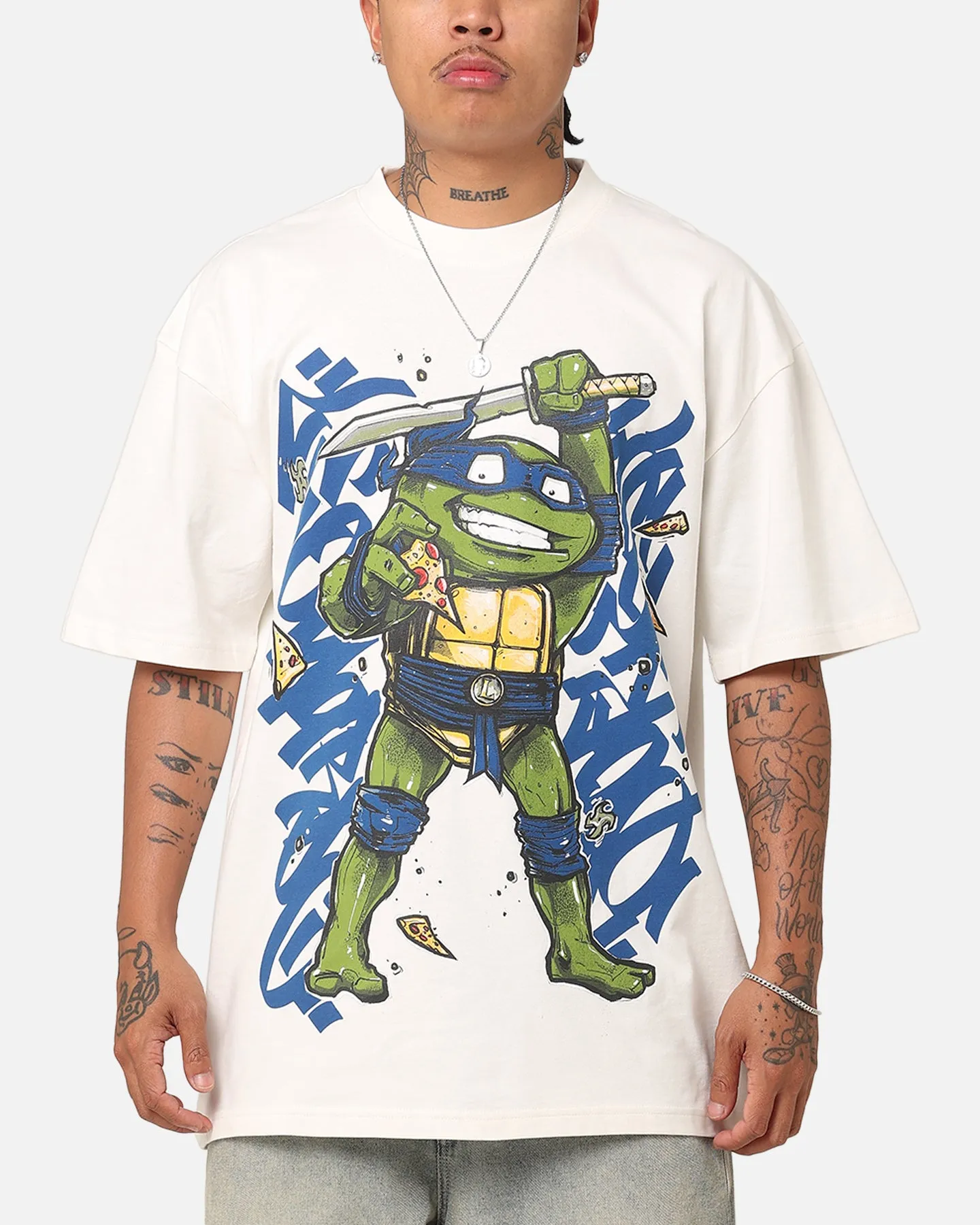 Goat Crew X Teenage Mutant Ninja Turtles Leonardo X Sofles Vintage T-Shirt Off White sold by Culture Kings