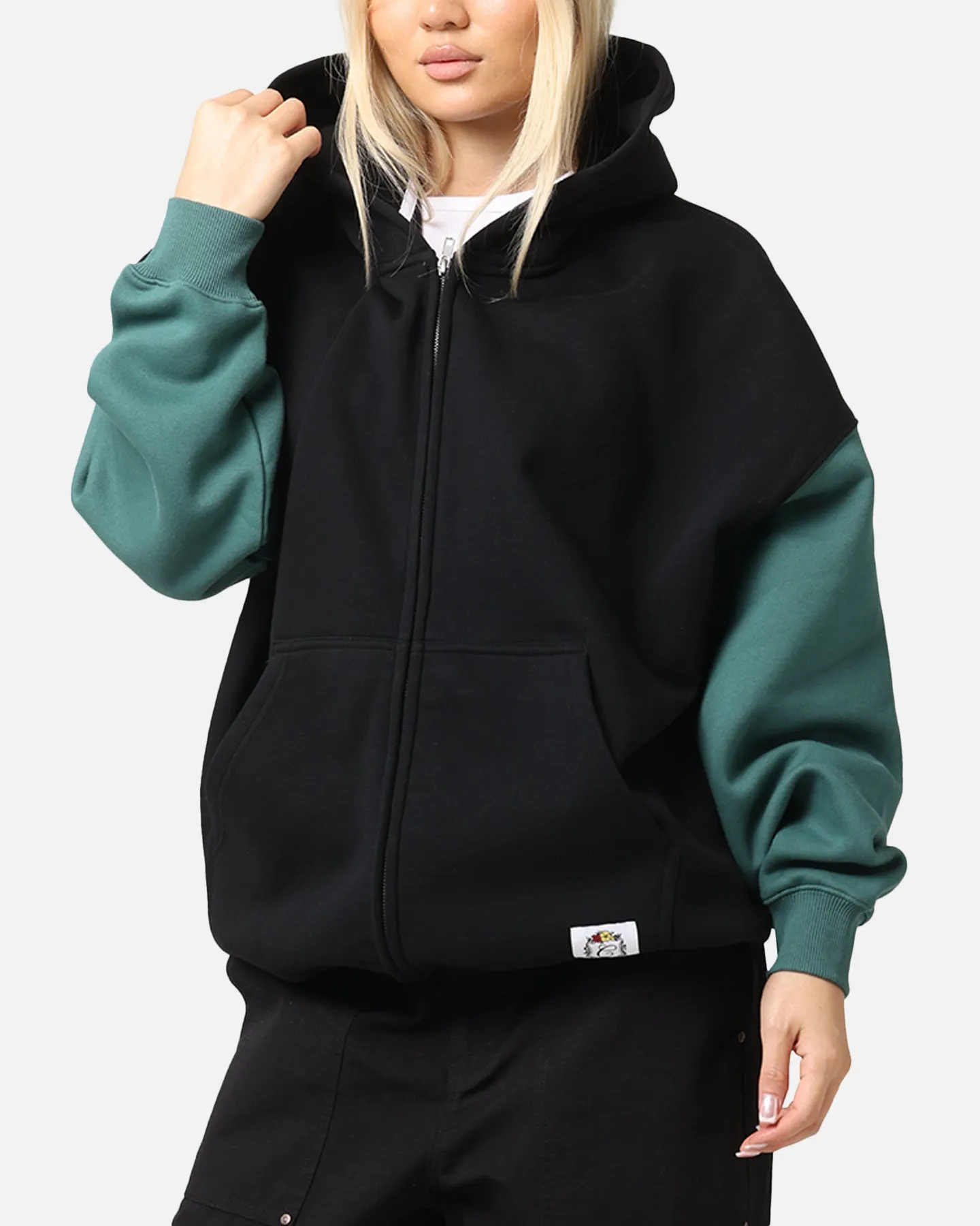 Carre Floral Full Zip Hoodie Black/Green sold by Culture Kings