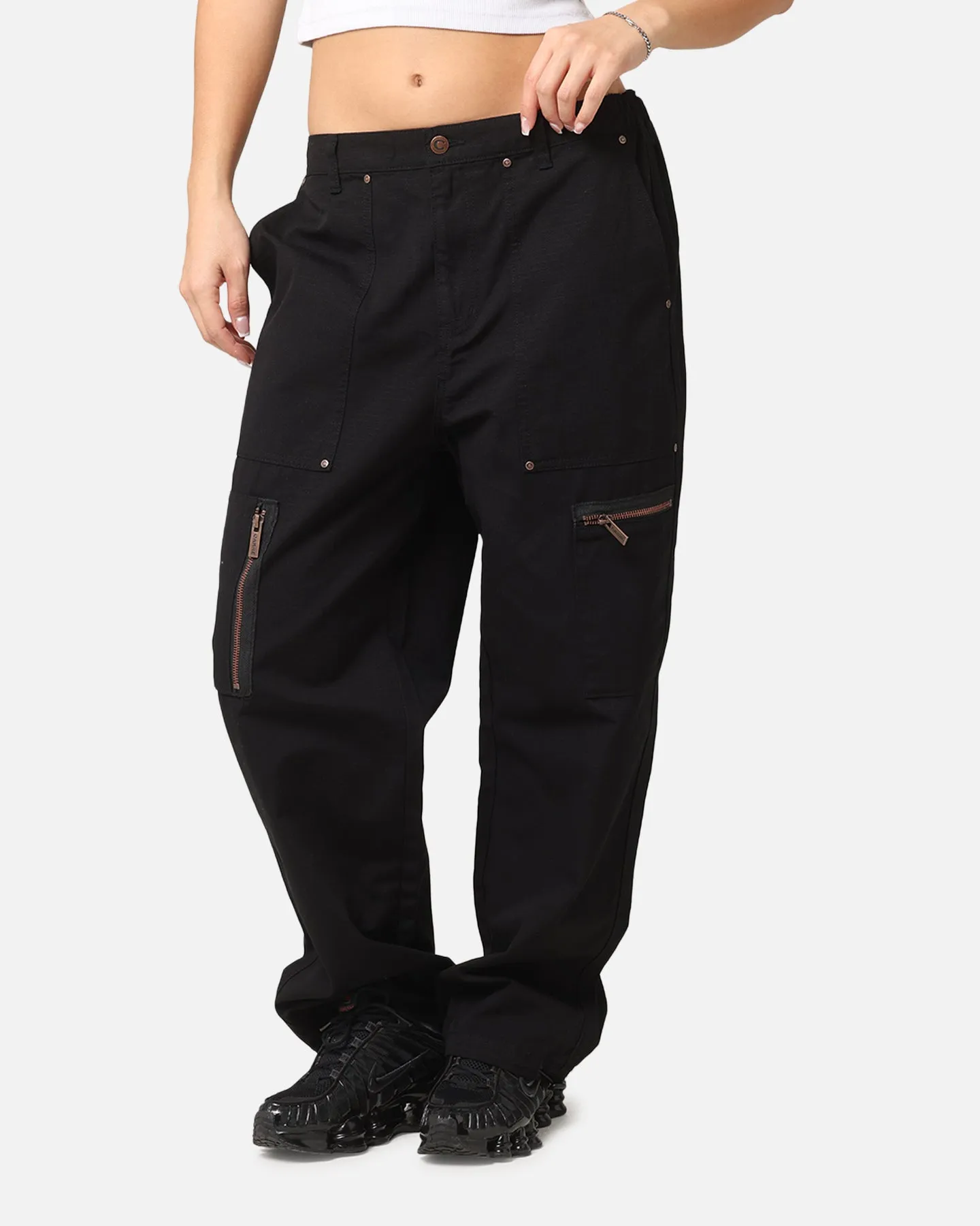 Carre Zip Cargo Pant Black sold by Culture Kings