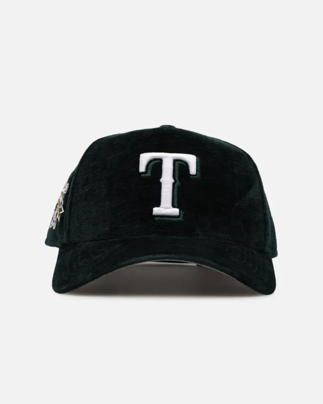 New Era Texas Rangers 'Plush Chenille' 9FORTY A-Frame Snapback Dark Green made by New Era