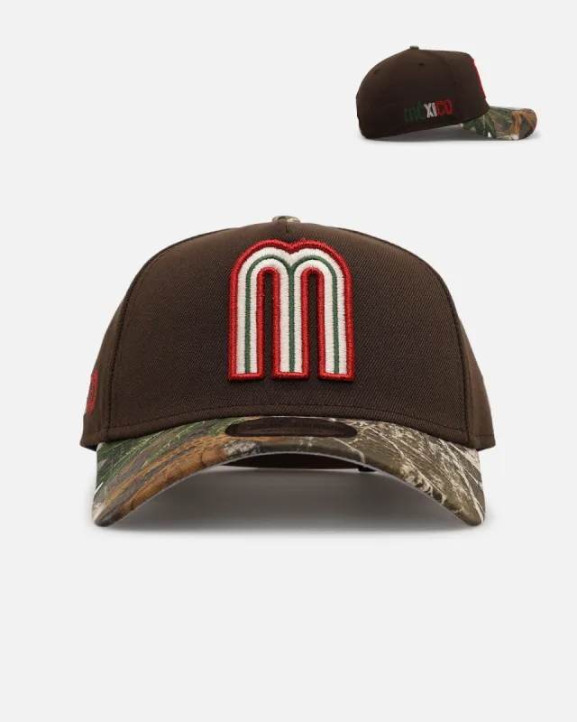 New Era Mexico National Baseball Team 'Great Outdoors' 9FORTY A-Frame Snapback Brown/Camo sold by Culture Kings