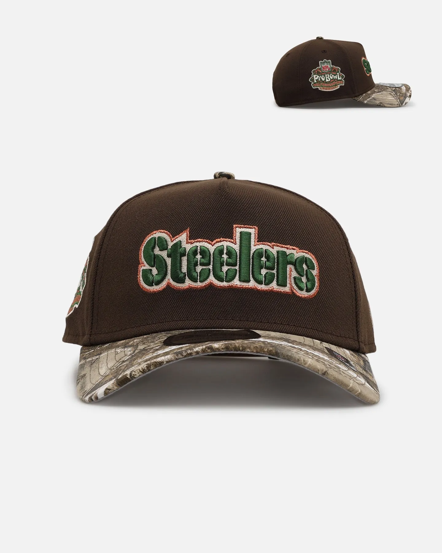 New Era Pittsburgh Steelers 'Great Outdoors' 9FORTY A-Frame Snapback Brown/Camo sold by Culture Kings