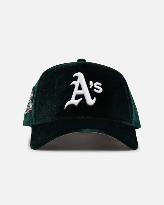 New Era Oakland Athletics 'Velvet Official Team Color' 9FORTY A-Frame Snapback Green sold by Culture Kings