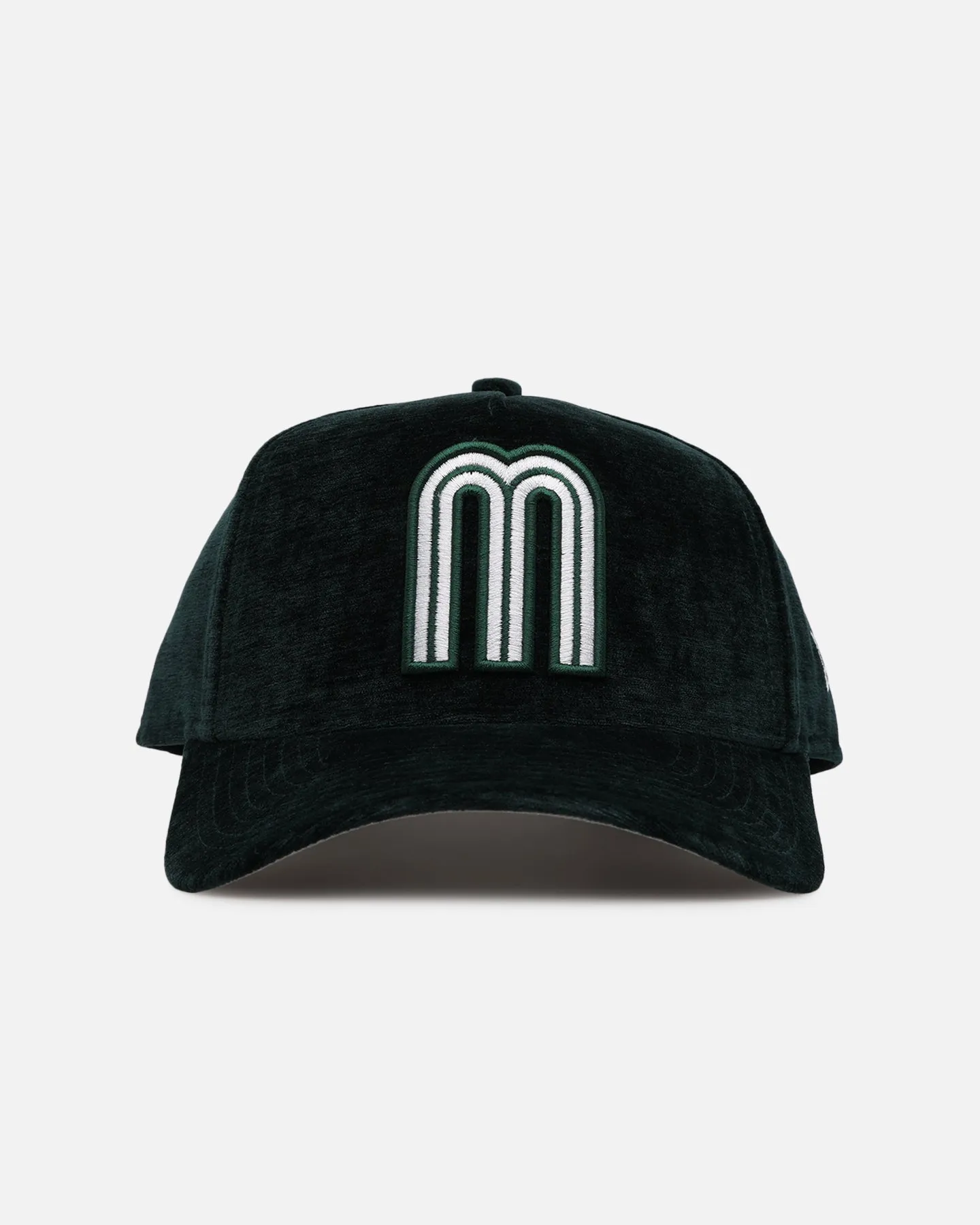 New Era Mexico National Baseball Team 'Plush Chenille' 9FORTY A-Frame Snapback Dark Green sold by Culture Kings