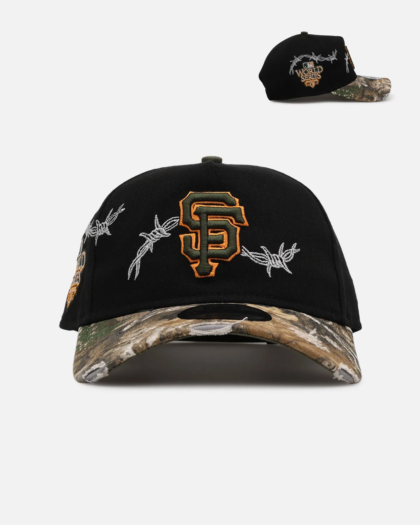 New Era San Francisco Giants 'Realtree Grit 2.0' 9FORTY A-Frame Snapback Black/Green/Orange sold by Culture Kings