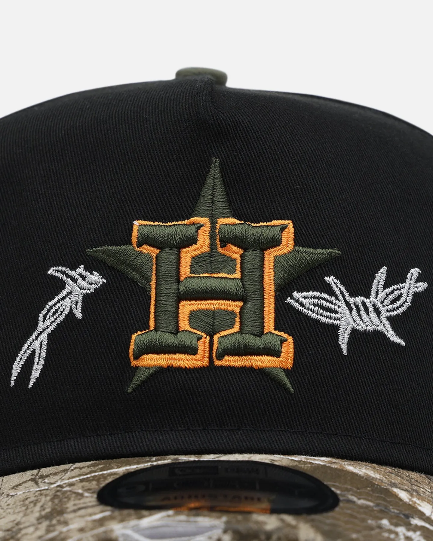 New Era Houston Astros 'Realtree Grit 2.0' 9FORTY A-Frame Snapback Black/Green/Orange sold by Culture Kings product image thumbnail 5