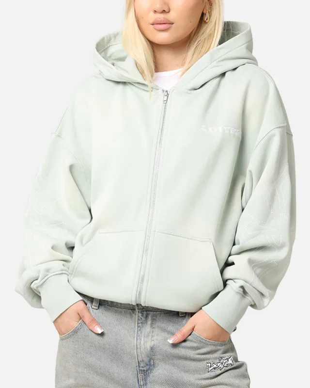Loiter Atmosphere Full Zip Hoodie Washed Green sold by Culture Kings