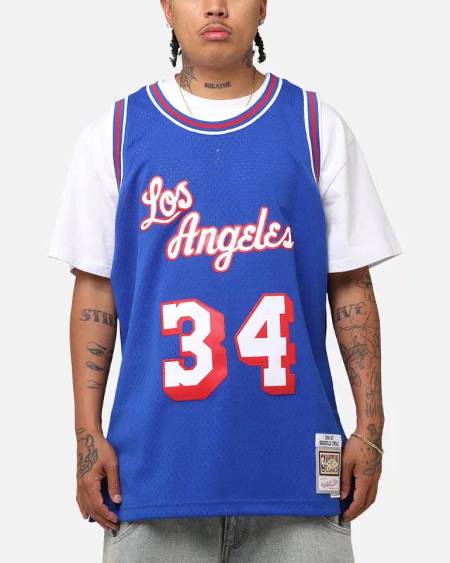 Mitchell & Ness Los Angeles Lakers Shaquille O'Neal  #34 'Flags Collection' Jersey Blue sold by Culture Kings