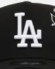 New Era Los Angeles Dodgers 'Cherub Trucker' 9FORTY A-Frame Trucker Snapback Black/White sold by Culture Kings