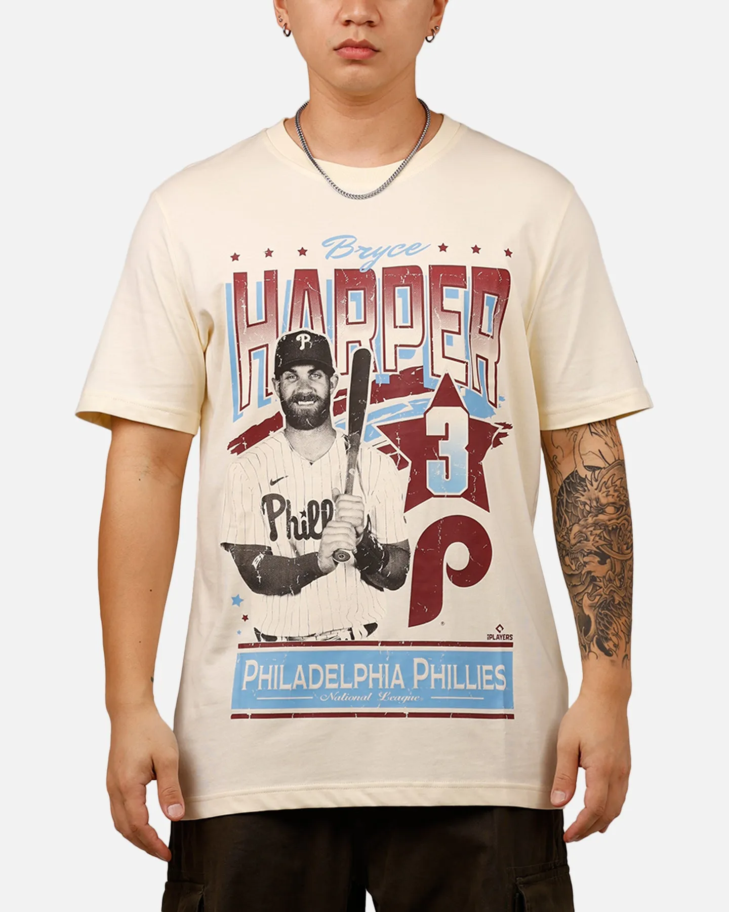 New Era Philadelphia Phillies Bryce Harper T-Shirt Off White sold by Culture Kings