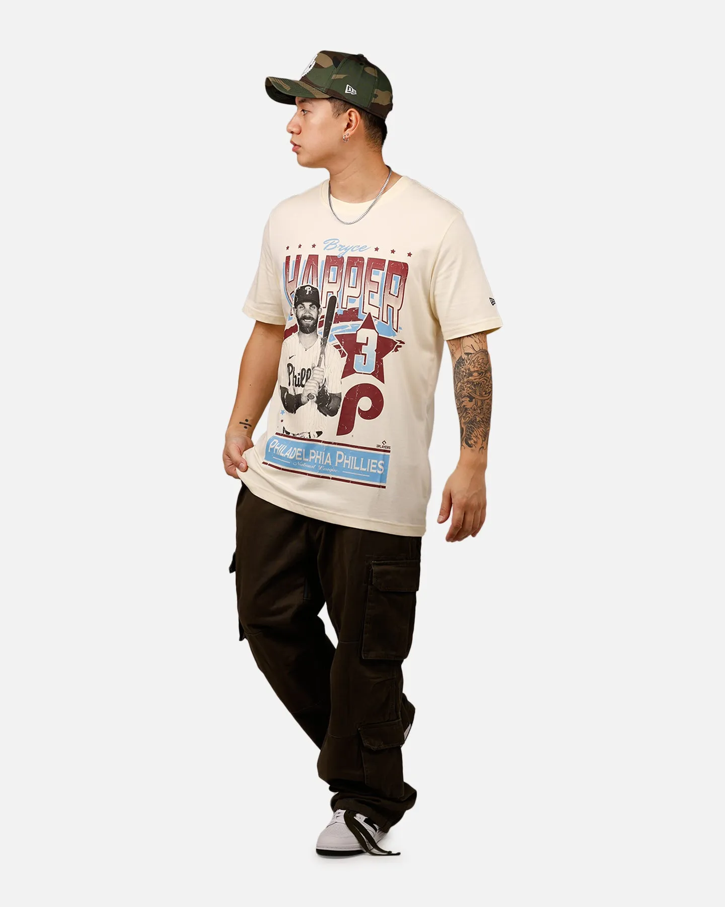 New Era Philadelphia Phillies Bryce Harper T-Shirt Off White sold by Culture Kings product image thumbnail 3