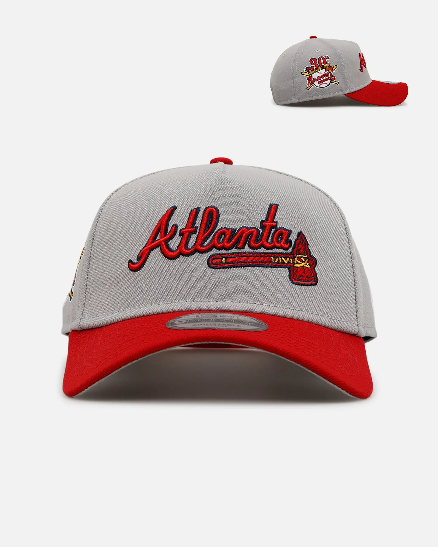 New Era Atlanta Braves 'Away Greys' 9FORTY A-Frame Snapback Grey sold by Culture Kings