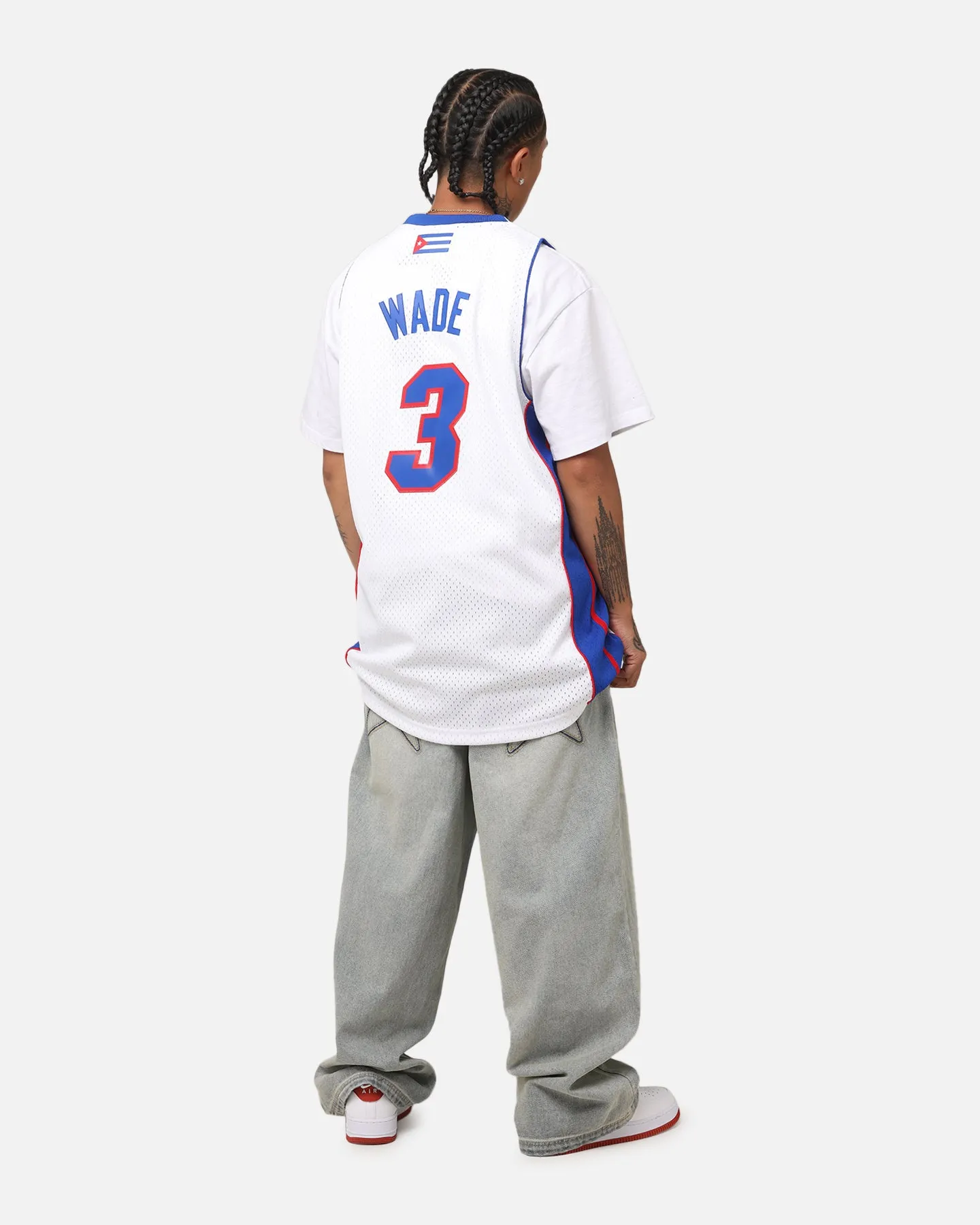 Mitchell & Ness Miami Heat Dwyane Wade #3 'Flags Collection' Jersey White sold by Culture Kings product image thumbnail 4