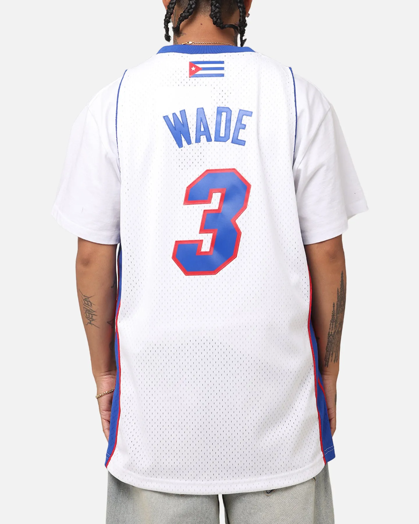Mitchell & Ness Miami Heat Dwyane Wade #3 'Flags Collection' Jersey White sold by Culture Kings product image thumbnail 2