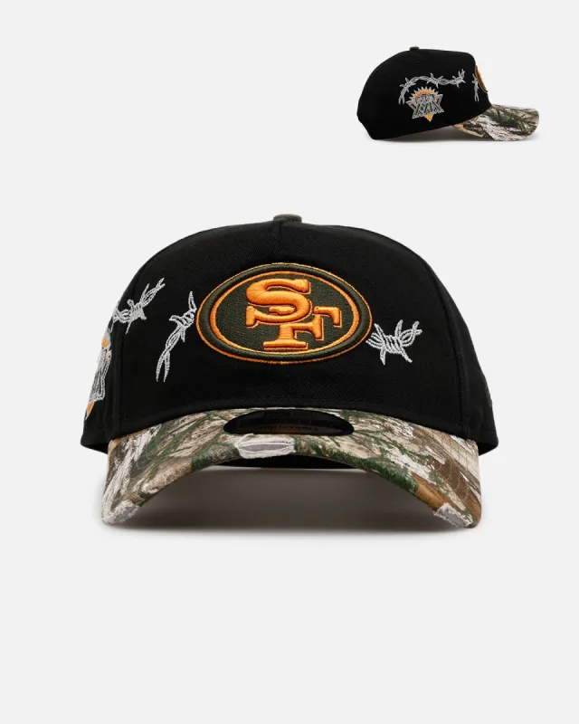New Era San Francisco 49ers 'Realtree Grit 2.0' 9FORTY A-Frame Snapback Black/Green/Orange sold by Culture Kings