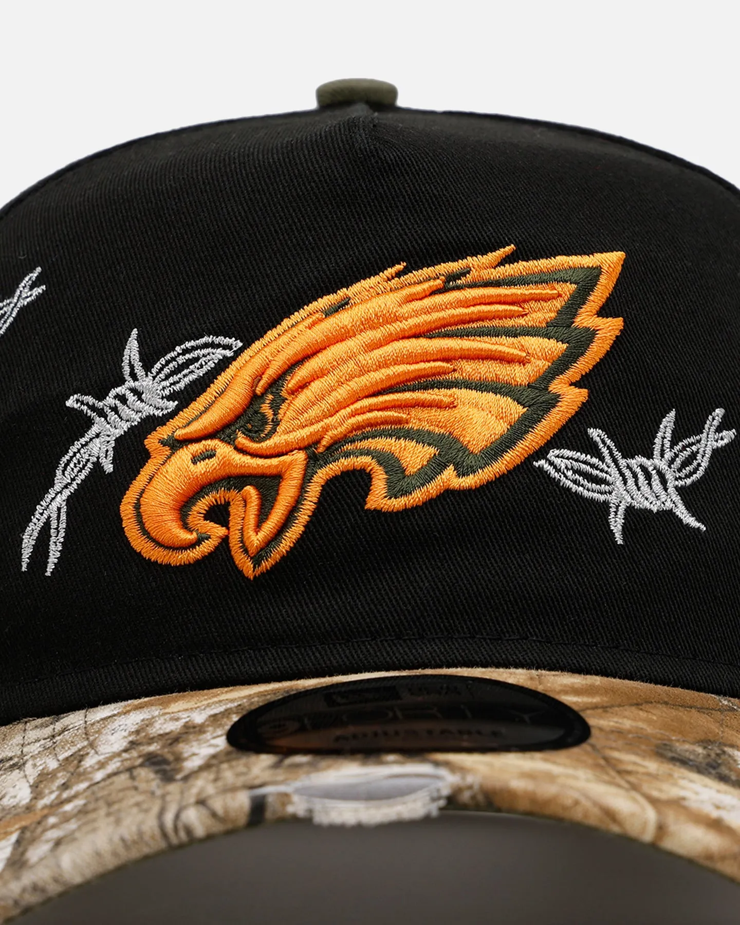New Era Philadelphia Eagles 'Realtree Grit 2.0' 9FORTY A-Frame Snapback Black/Green/Orange sold by Culture Kings product image thumbnail 5