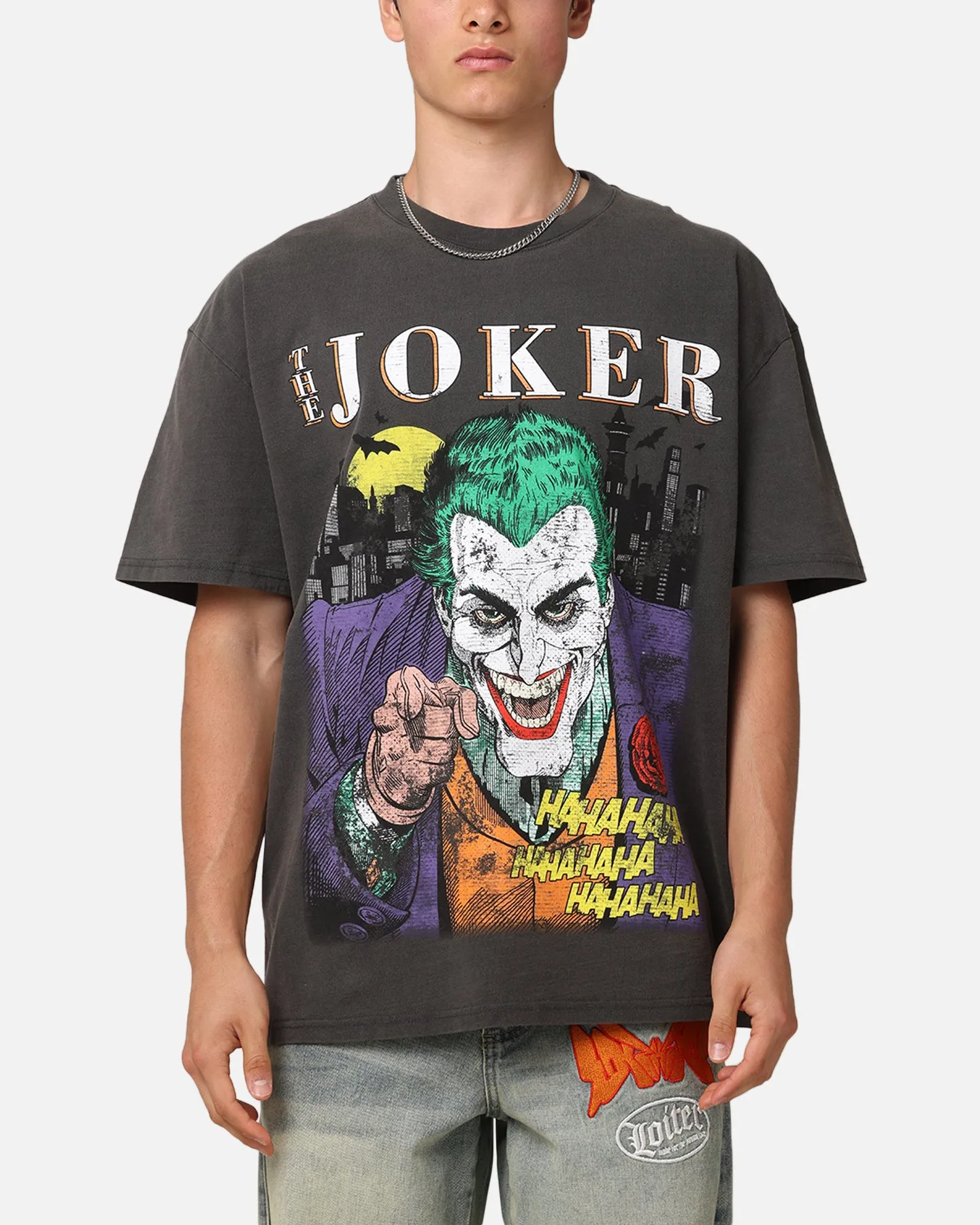 American Thrift X DC Batman The Joker Vote For Me Heavyweight T-Shirt Black Wash sold by Culture Kings