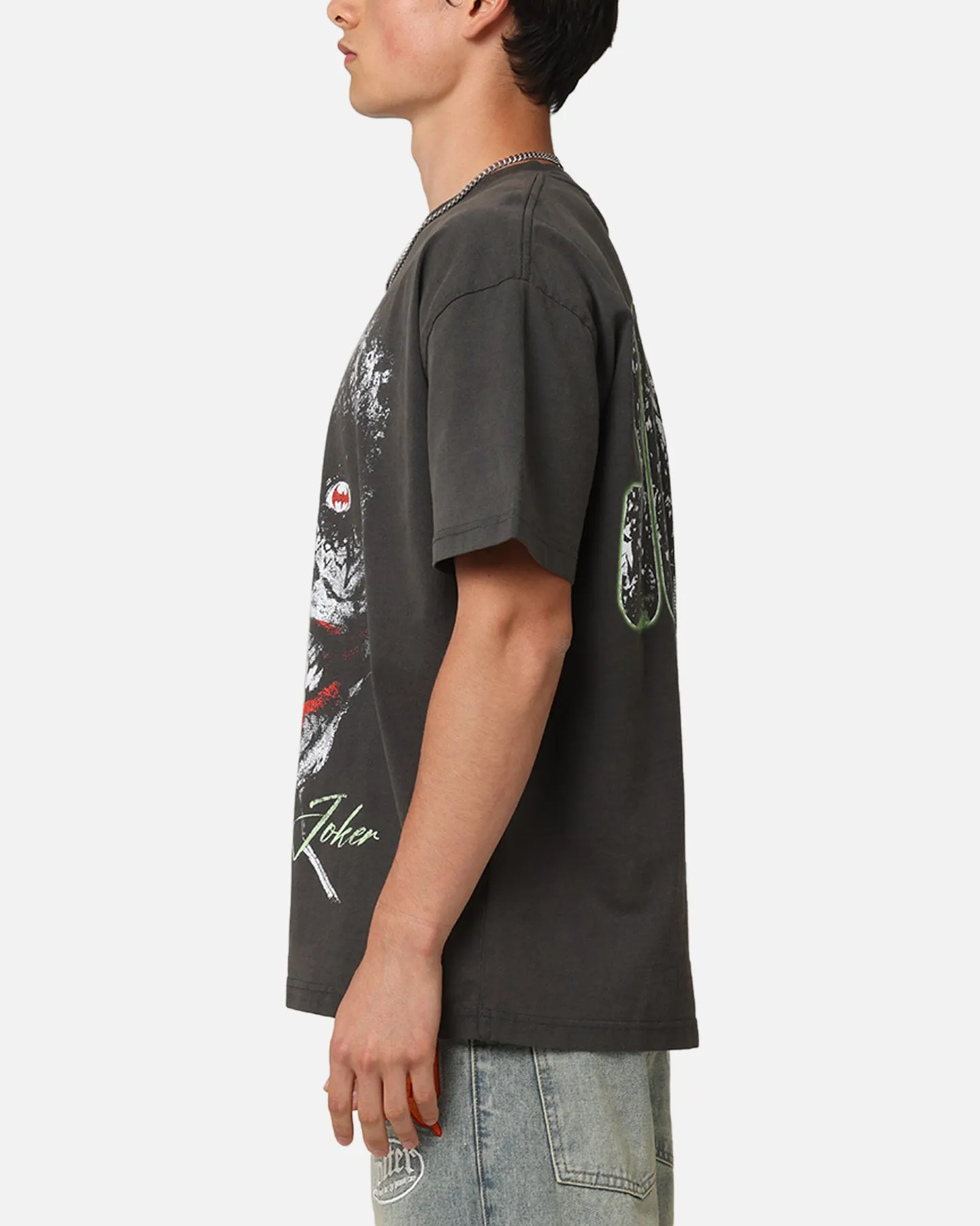 American Thrift X DC Batman The Joker Smile Heavyweight T-Shirt Black Wash sold by Culture Kings product image thumbnail 5