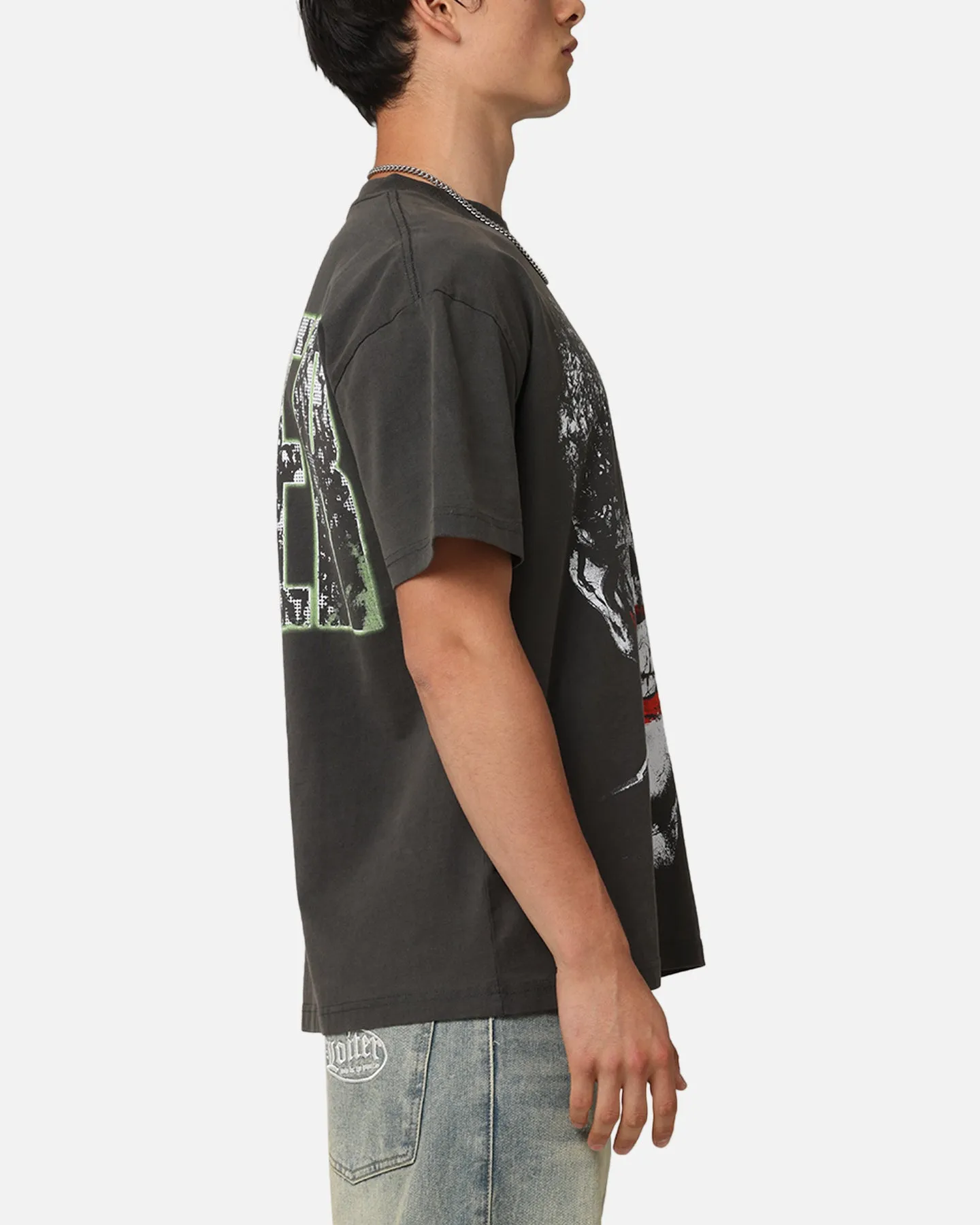 American Thrift X DC Batman The Joker Smile Heavyweight T-Shirt Black Wash sold by Culture Kings product image thumbnail 4