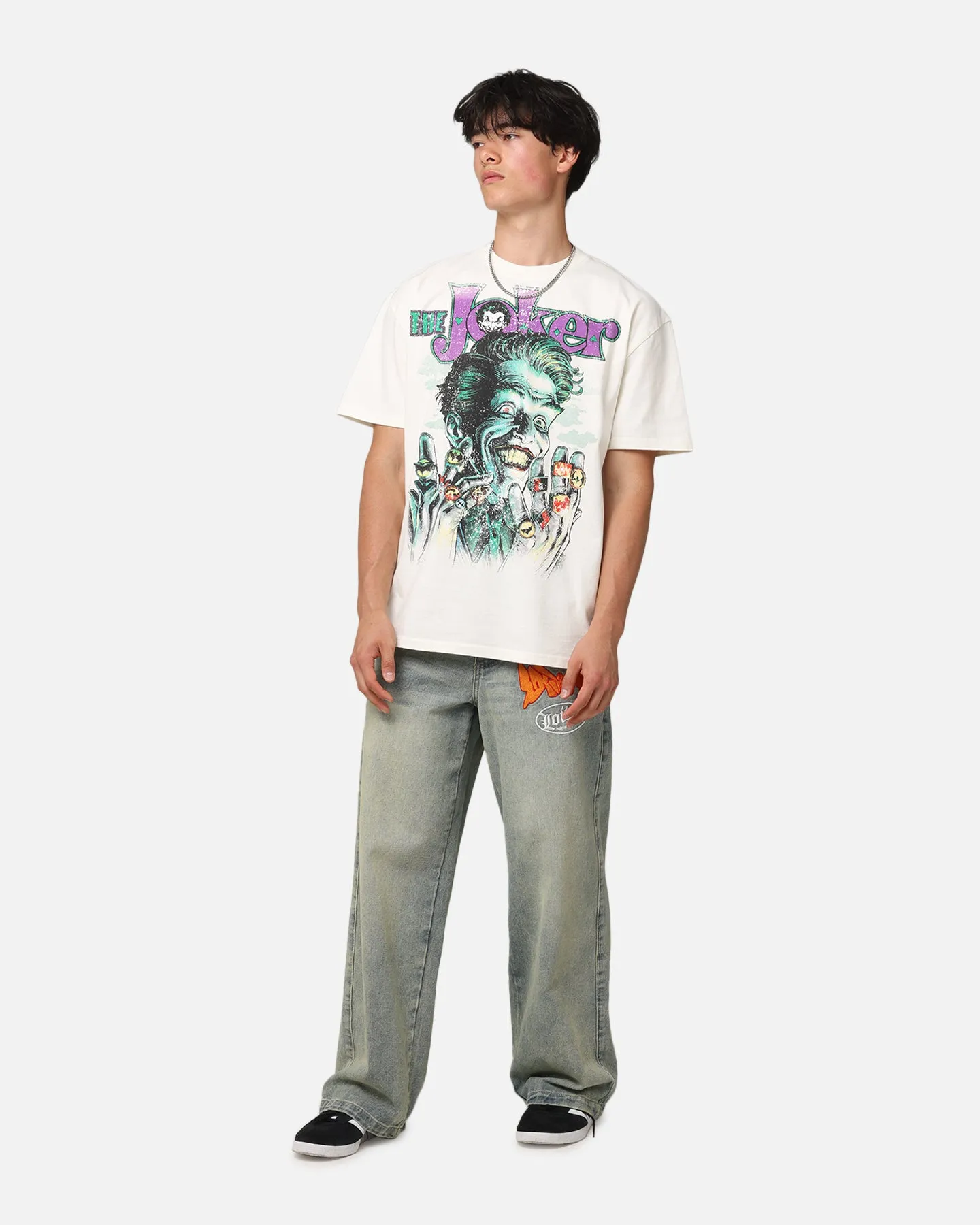 American Thrift X DC Batman The Joker Rings Heavyweight T-Shirt Off White sold by Culture Kings product image thumbnail 3