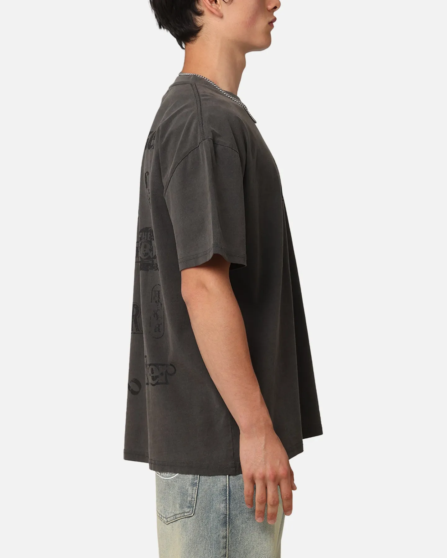 American Thrift X DC Batman The Joker Joker Logos Heavyweight T-Shirt Black Wash sold by Culture Kings product image thumbnail 4