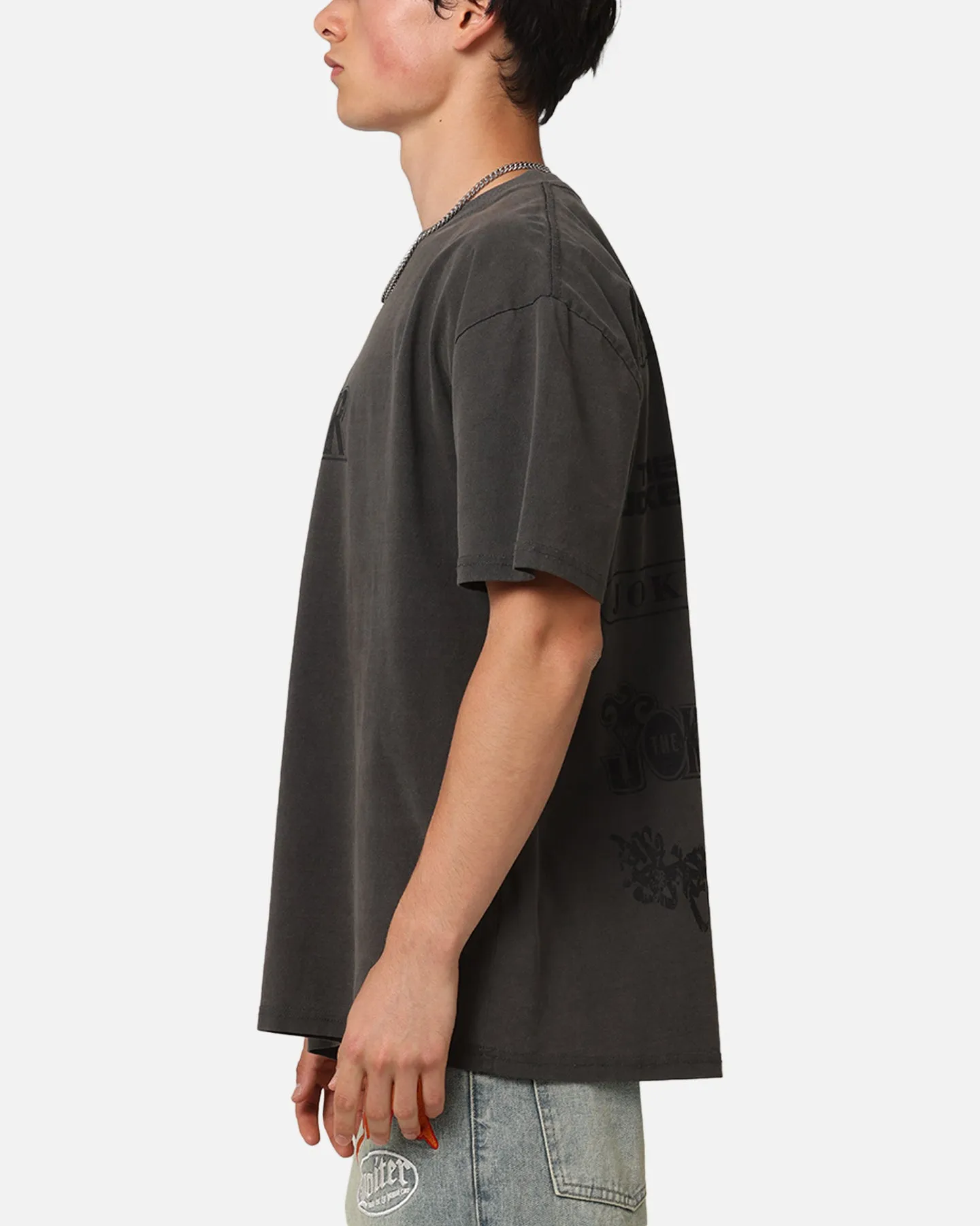 American Thrift X DC Batman The Joker Joker Logos Heavyweight T-Shirt Black Wash sold by Culture Kings product image thumbnail 5