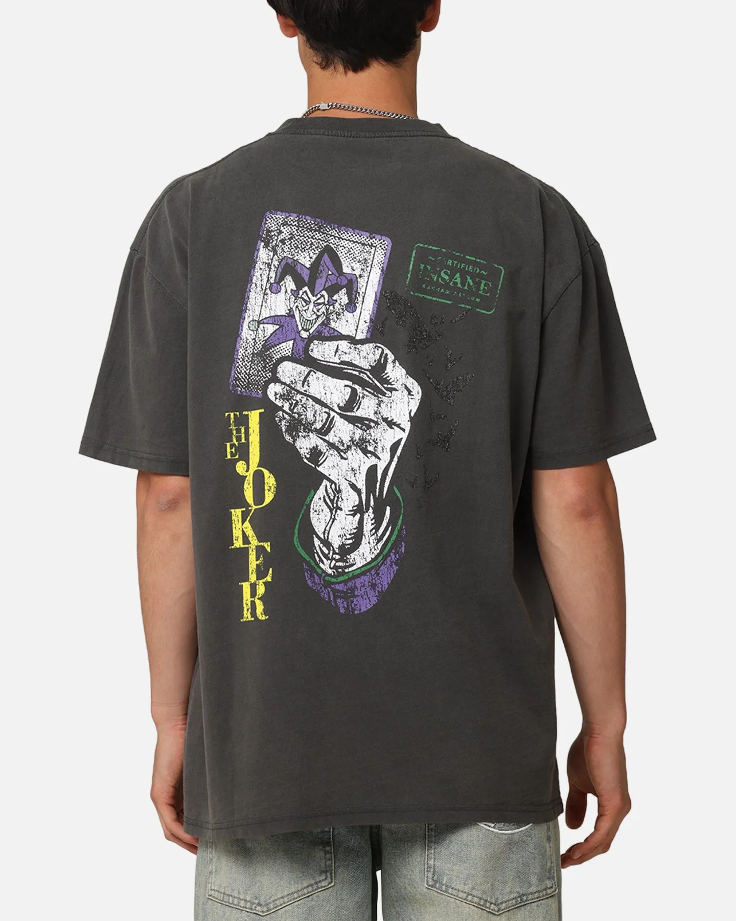 American Thrift X DC Batman The Joker Harley Hoax Heavyweight T-Shirt Black Wash sold by Culture Kings product image thumbnail 2