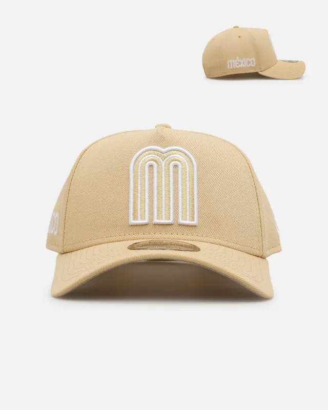 New Era Mexico National Baseball Team 'Mexico Polychromatic' 9FORTY A-Frame Snapback Vegas Gold sold by Culture Kings