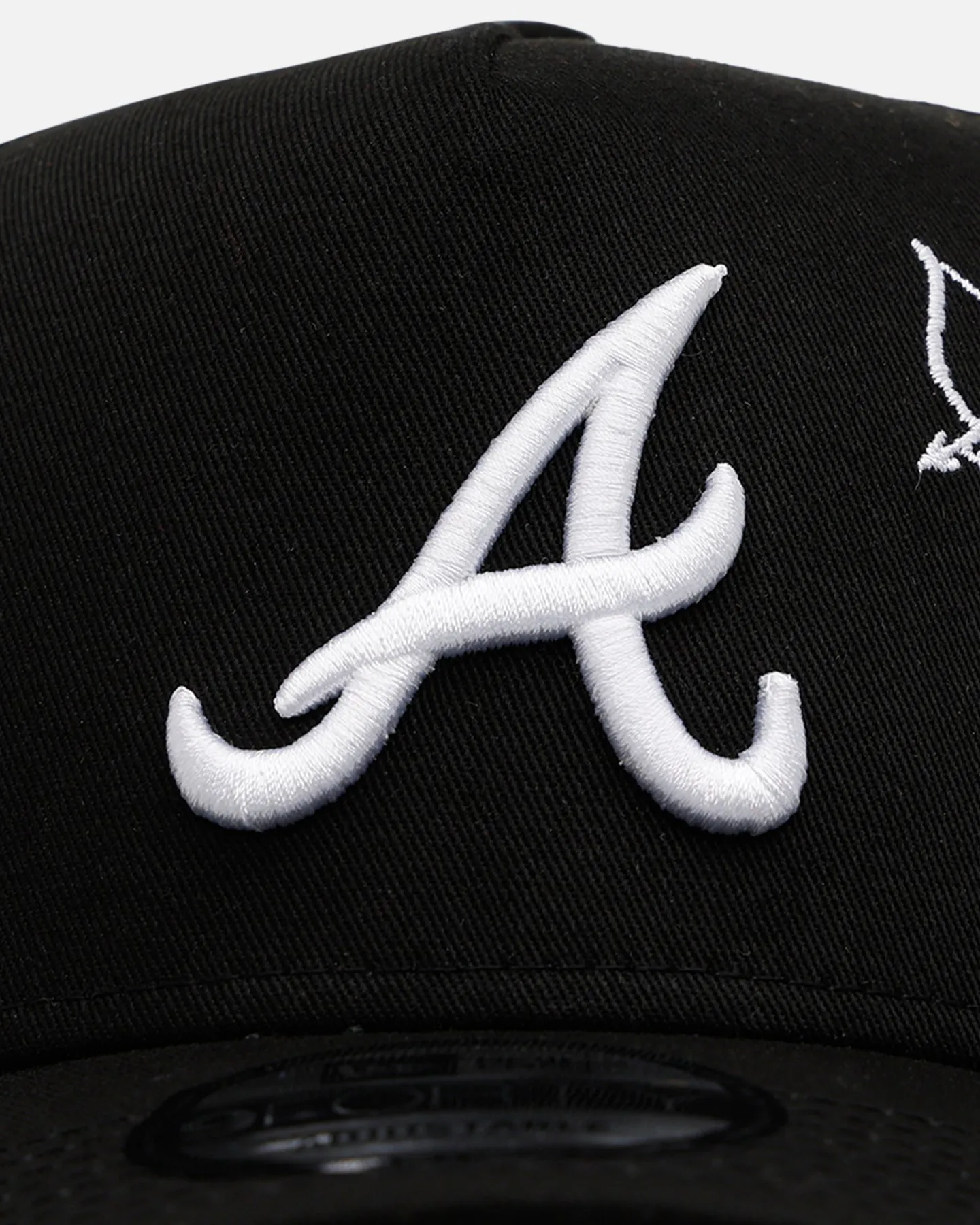 New Era Atlanta Braves 'Cherub Trucker' 9FORTY A-Frame Trucker Snapback Black/White sold by Culture Kings product image thumbnail 5