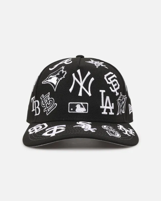 New Era MLB 'All Over Leagues' 9FORTY A-Frame Snapback Black sold by Culture Kings