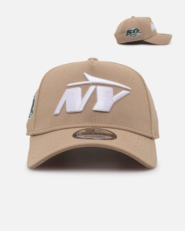 New Era New York Jets 'Tan Pink' 9FORTY A-Frame Snapback Tan sold by Culture Kings