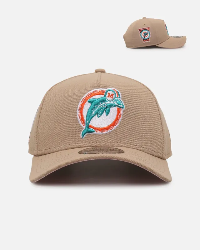 New Era Miami Dolphins 'Tan Pink' 9FORTY A-Frame Snapback Tan sold by Culture Kings