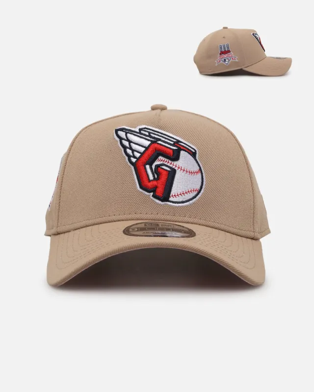 New Era Cleveland Guardians 'Tan Pink' 9FORTY A-Frame Snapback Tan sold by Culture Kings