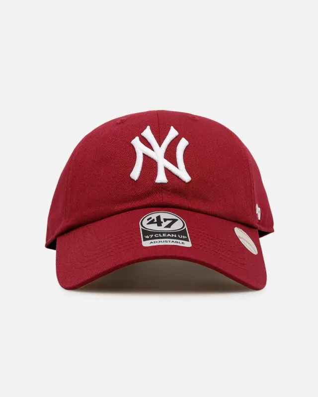 47 Brand New York Yankees 'Yankees Color Wheel' Suede Undervisor 47 Clean Up Strapback Cardinal sold by Culture Kings