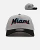 New Era Miami Marlins 'Away Greys' 9FORTY A-Frame Snapback Grey sold by Culture Kings