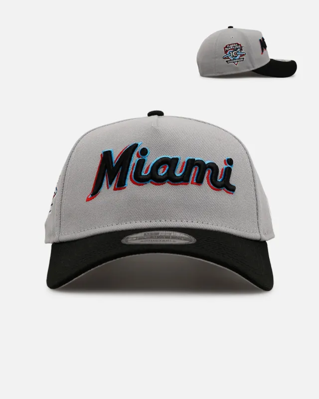 New Era Miami Marlins 'Away Greys' 9FORTY A-Frame Snapback Grey sold by Culture Kings