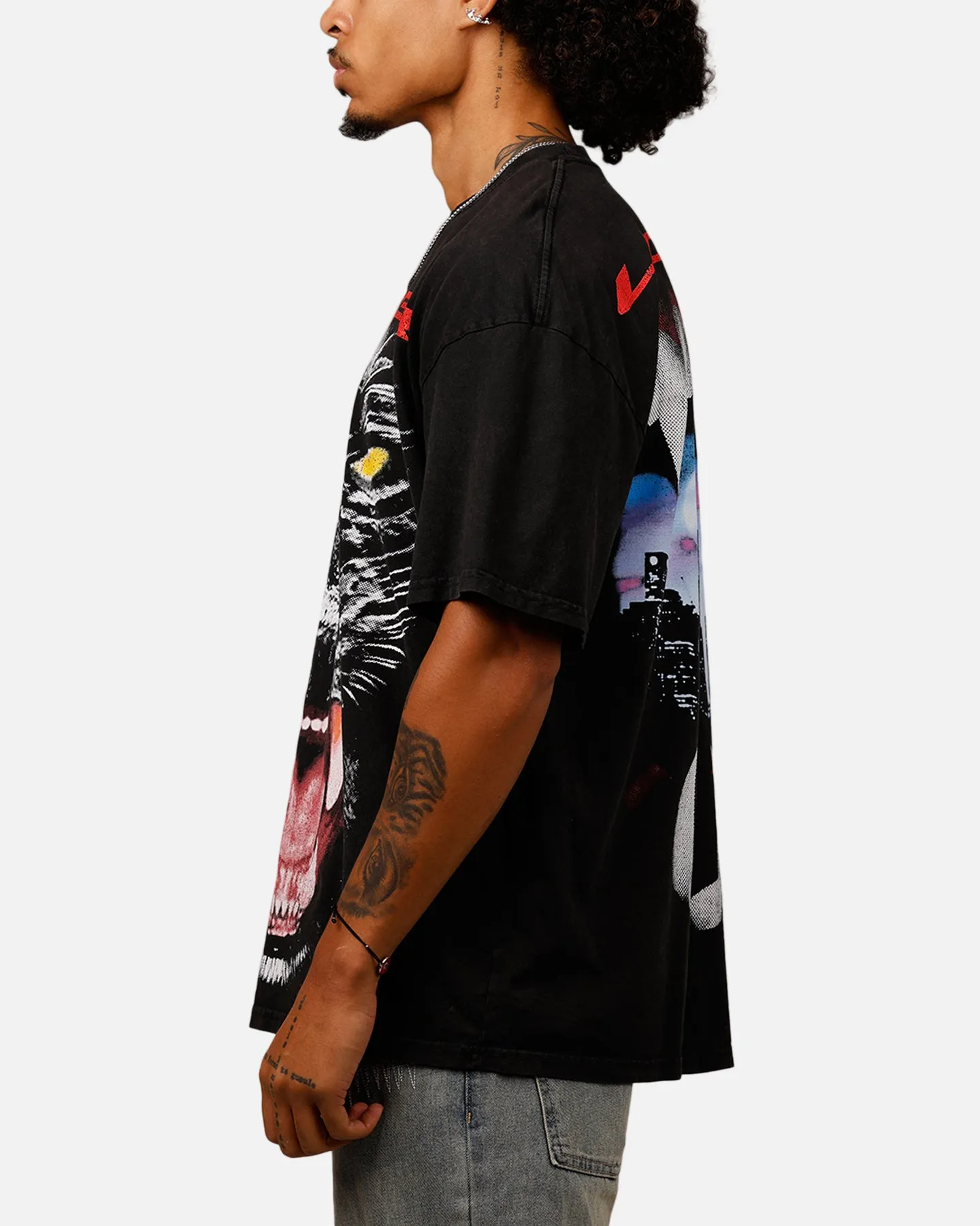 Loiter Urban Beast Vintage T-Shirt Black Acidwash sold by Culture Kings product image thumbnail 5