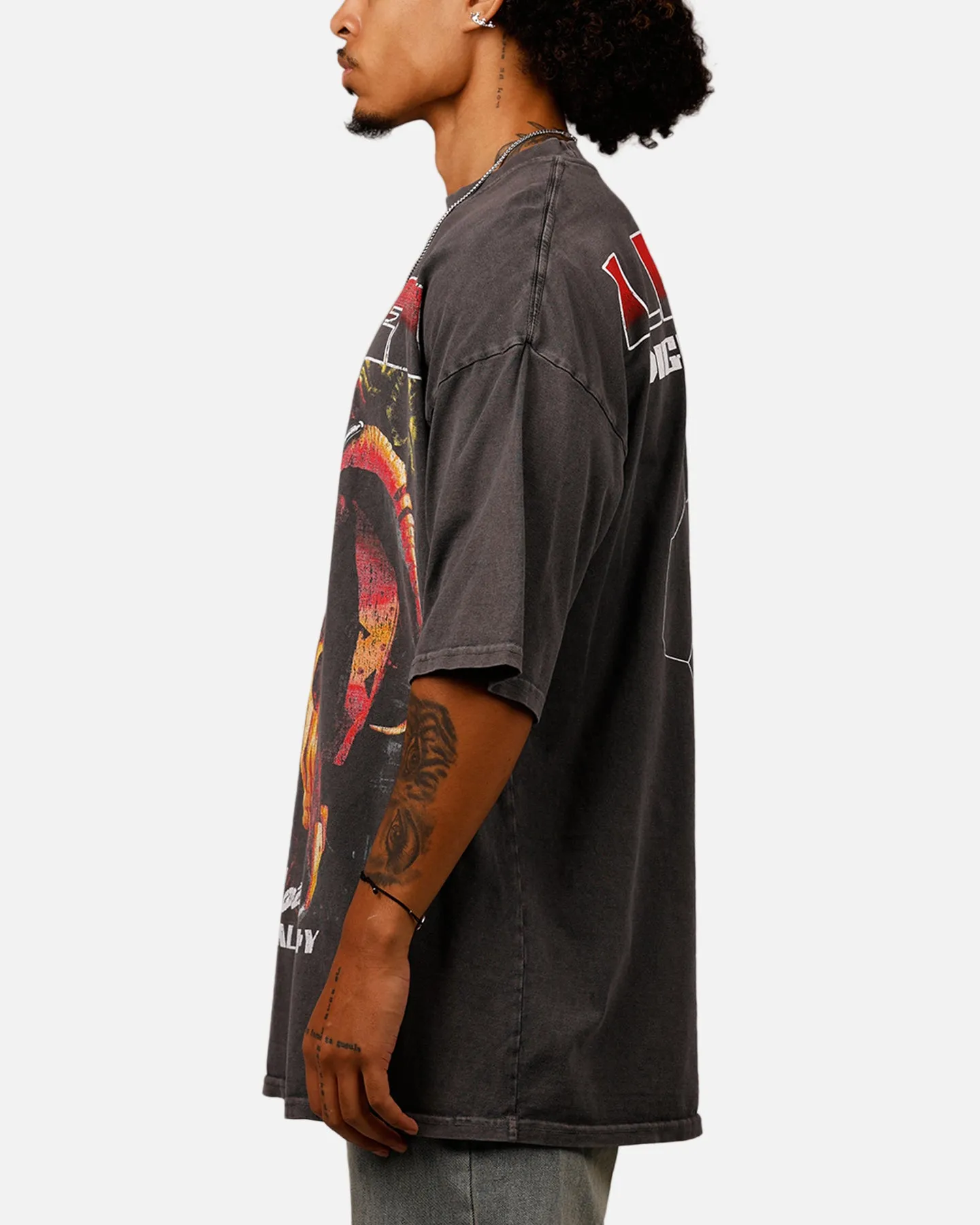 Loiter Digital Insanity Vintage Mock T-Shirt Charcoal sold by Culture Kings product image thumbnail 5