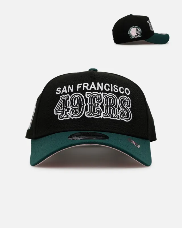 New Era San Francisco 49ers 'Black Dark Green' 9FORTY A-Frame Snapback Black/Dark Green sold by Culture Kings